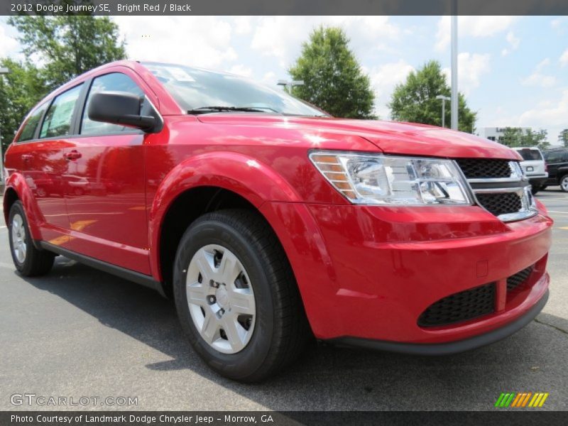Bright Red / Black 2012 Dodge Journey SE