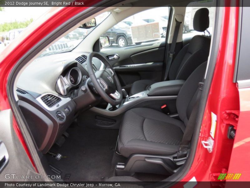 Bright Red / Black 2012 Dodge Journey SE