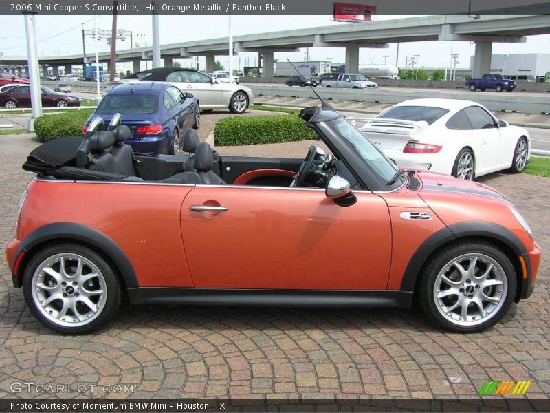 Hot Orange Metallic / Panther Black 2006 Mini Cooper S Convertible