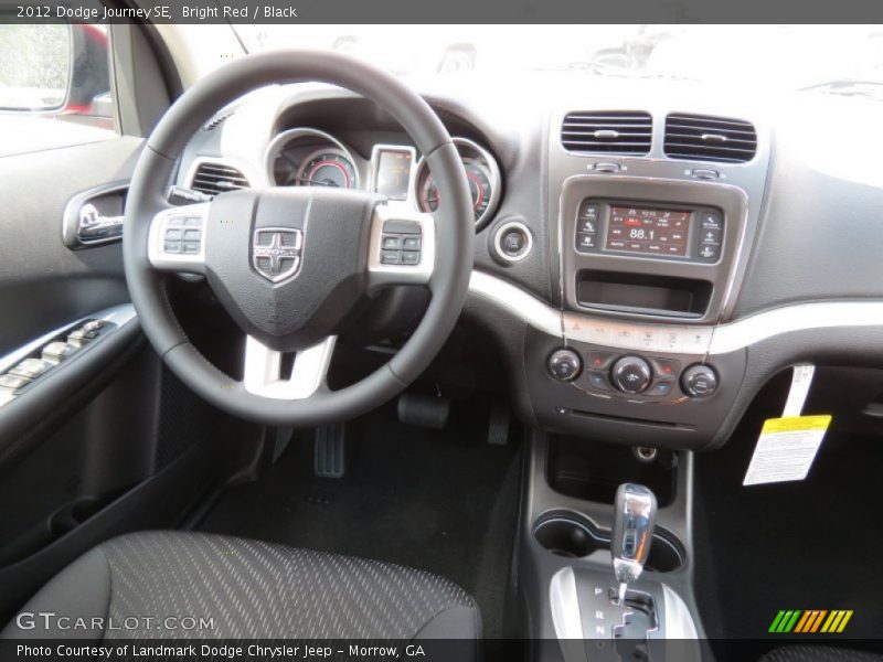 Bright Red / Black 2012 Dodge Journey SE