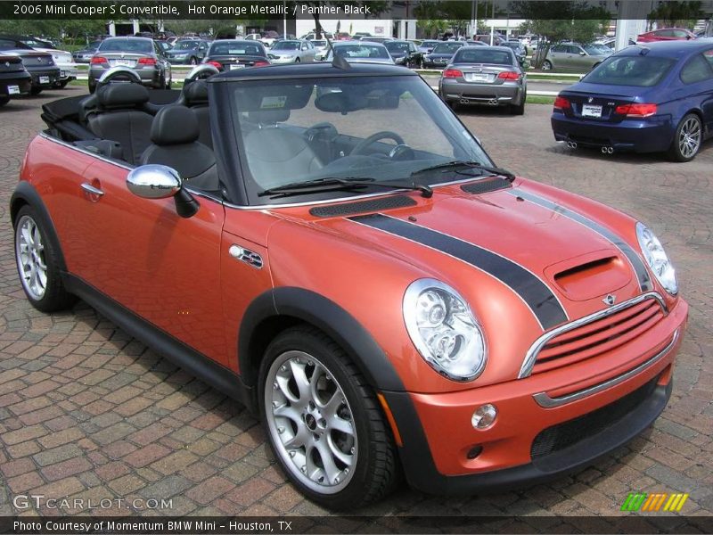 Hot Orange Metallic / Panther Black 2006 Mini Cooper S Convertible