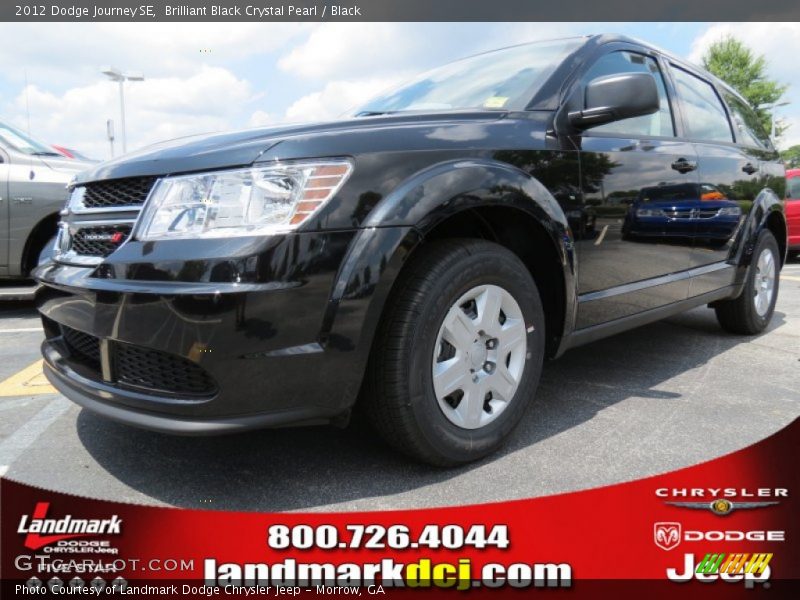 Brilliant Black Crystal Pearl / Black 2012 Dodge Journey SE