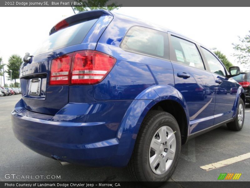 Blue Pearl / Black 2012 Dodge Journey SE