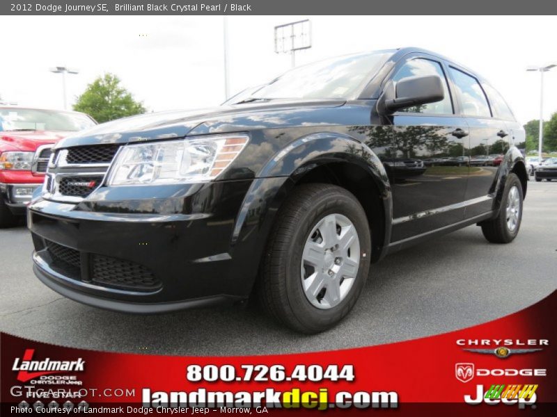 Brilliant Black Crystal Pearl / Black 2012 Dodge Journey SE