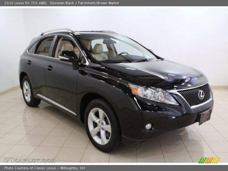 Obsidian Black / Parchment/Brown Walnut 2010 Lexus RX 350 AWD