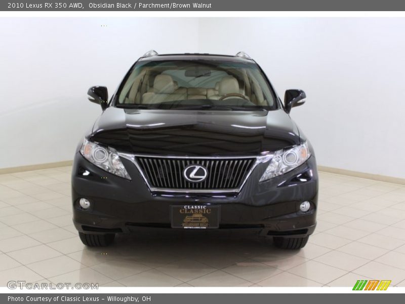 Obsidian Black / Parchment/Brown Walnut 2010 Lexus RX 350 AWD