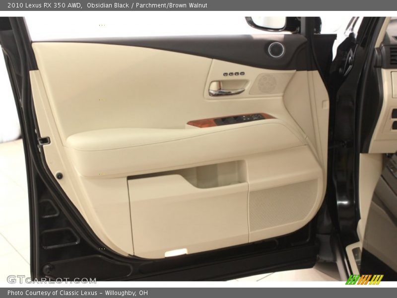Obsidian Black / Parchment/Brown Walnut 2010 Lexus RX 350 AWD