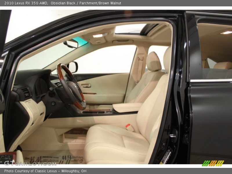 Obsidian Black / Parchment/Brown Walnut 2010 Lexus RX 350 AWD