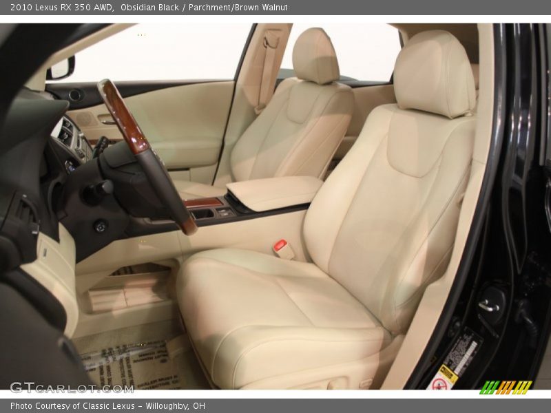 Obsidian Black / Parchment/Brown Walnut 2010 Lexus RX 350 AWD