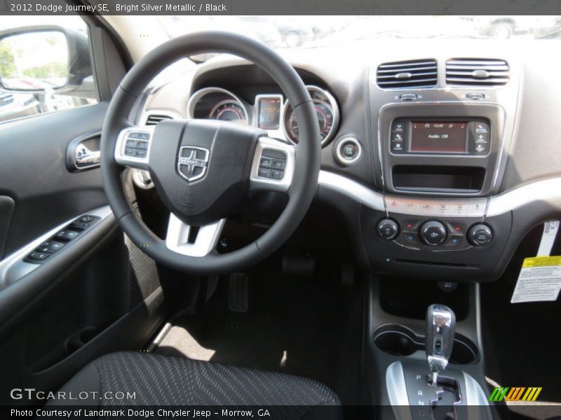 Bright Silver Metallic / Black 2012 Dodge Journey SE