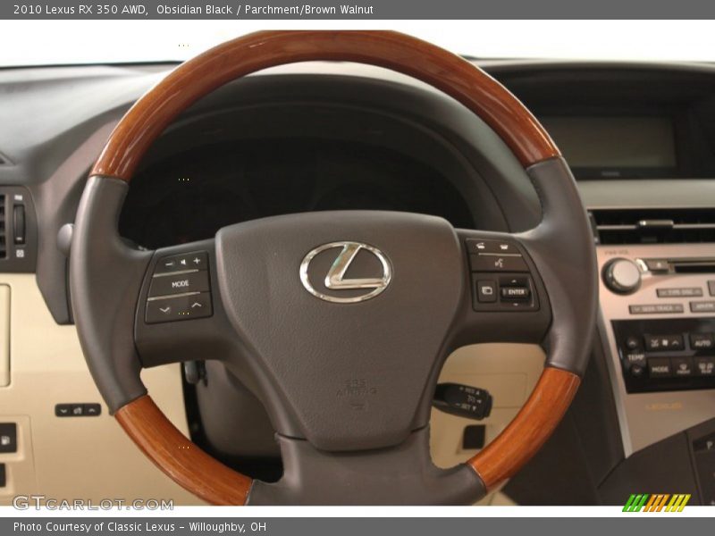 Obsidian Black / Parchment/Brown Walnut 2010 Lexus RX 350 AWD