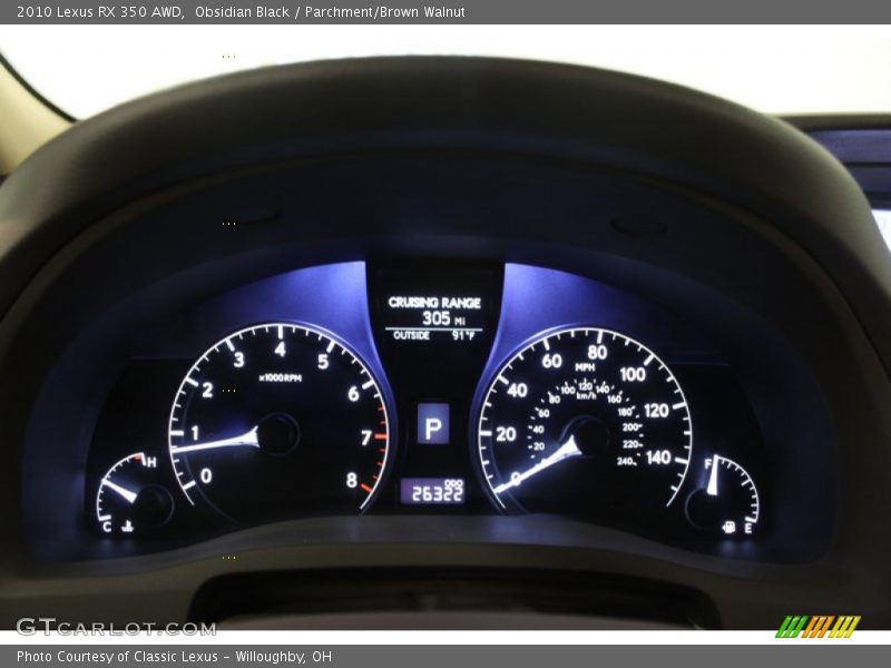 Obsidian Black / Parchment/Brown Walnut 2010 Lexus RX 350 AWD