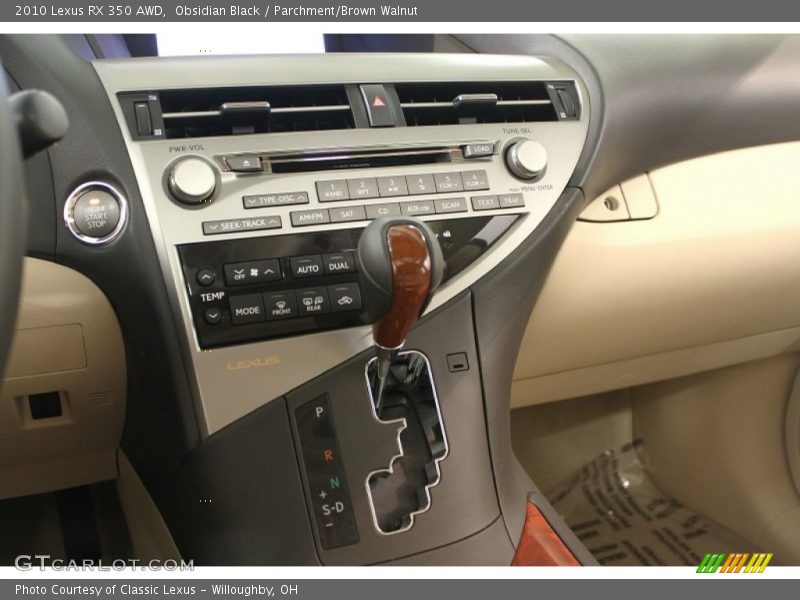 Obsidian Black / Parchment/Brown Walnut 2010 Lexus RX 350 AWD