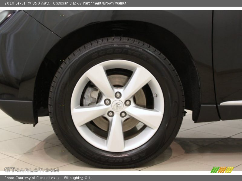 Obsidian Black / Parchment/Brown Walnut 2010 Lexus RX 350 AWD