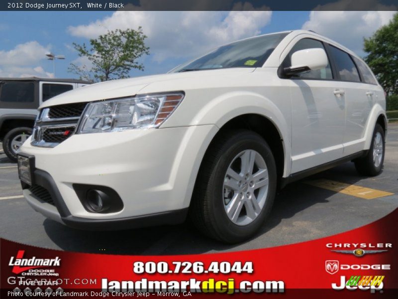 White / Black 2012 Dodge Journey SXT