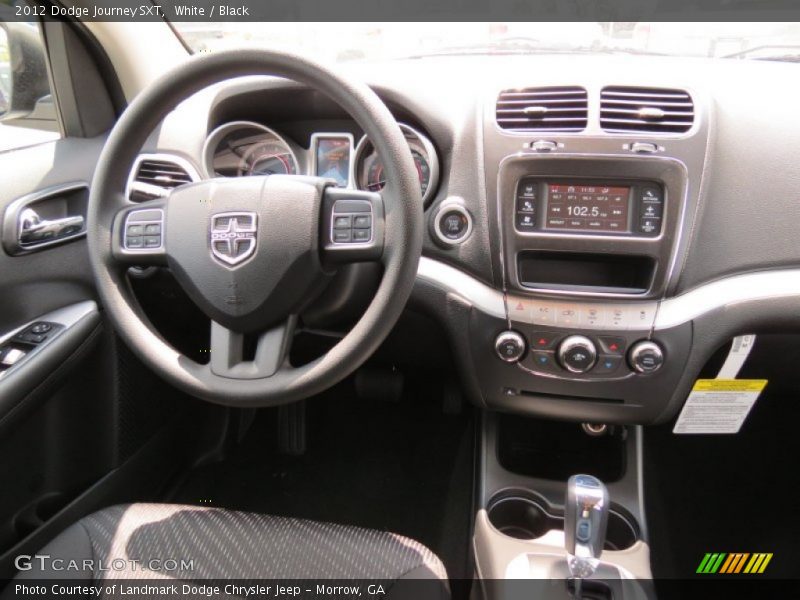 White / Black 2012 Dodge Journey SXT