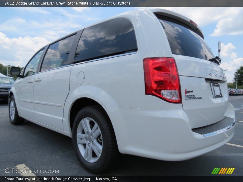 Stone White / Black/Light Graystone 2012 Dodge Grand Caravan Crew