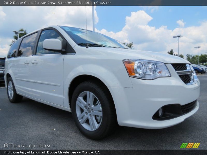 Stone White / Black/Light Graystone 2012 Dodge Grand Caravan Crew