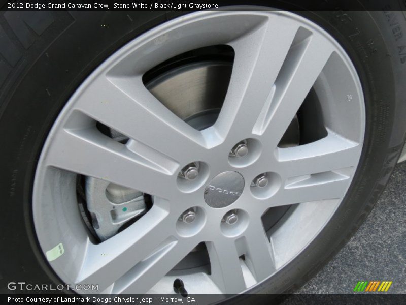 Stone White / Black/Light Graystone 2012 Dodge Grand Caravan Crew