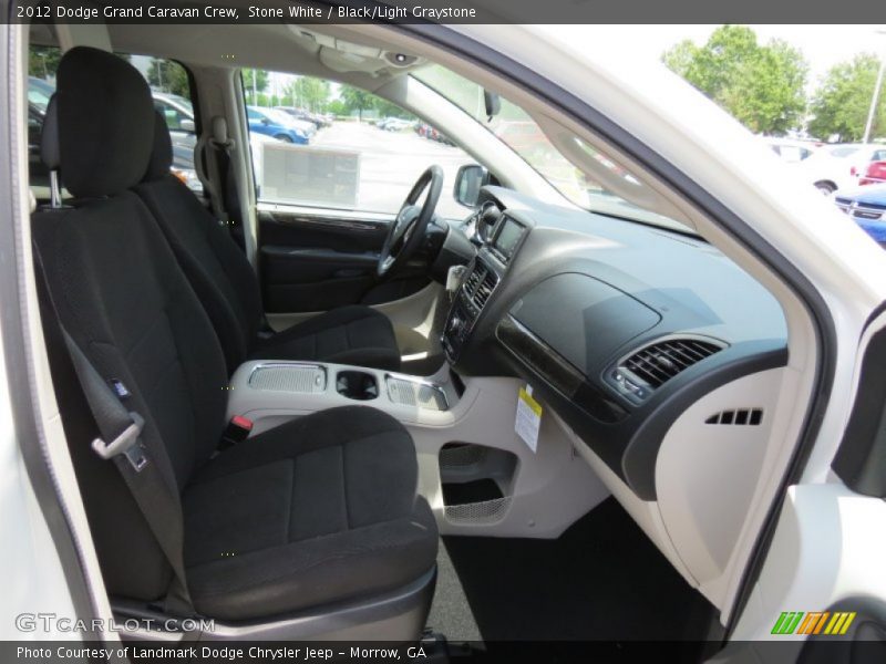 Stone White / Black/Light Graystone 2012 Dodge Grand Caravan Crew