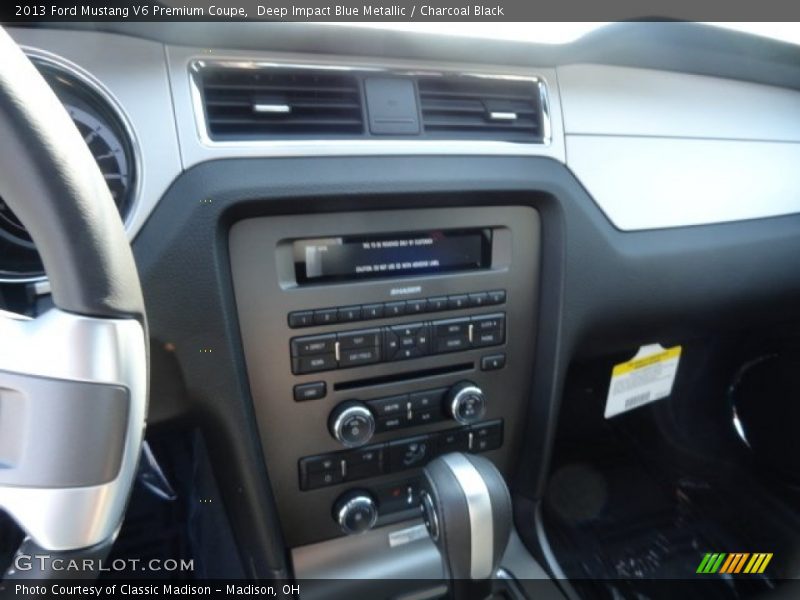 Deep Impact Blue Metallic / Charcoal Black 2013 Ford Mustang V6 Premium Coupe