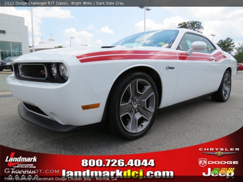 Bright White / Dark Slate Gray 2012 Dodge Challenger R/T Classic