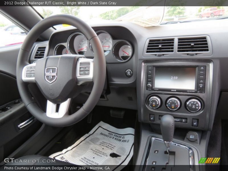 Bright White / Dark Slate Gray 2012 Dodge Challenger R/T Classic