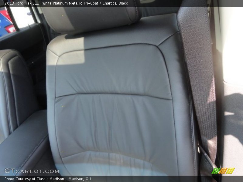 White Platinum Metallic Tri-Coat / Charcoal Black 2013 Ford Flex SEL