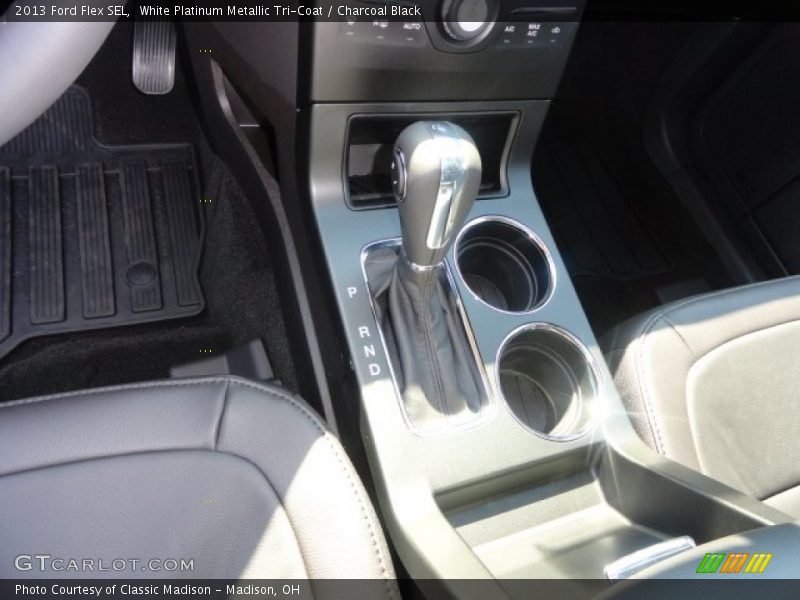 White Platinum Metallic Tri-Coat / Charcoal Black 2013 Ford Flex SEL