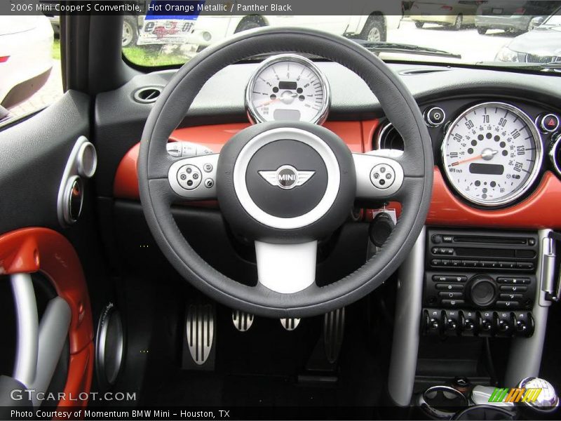 Hot Orange Metallic / Panther Black 2006 Mini Cooper S Convertible