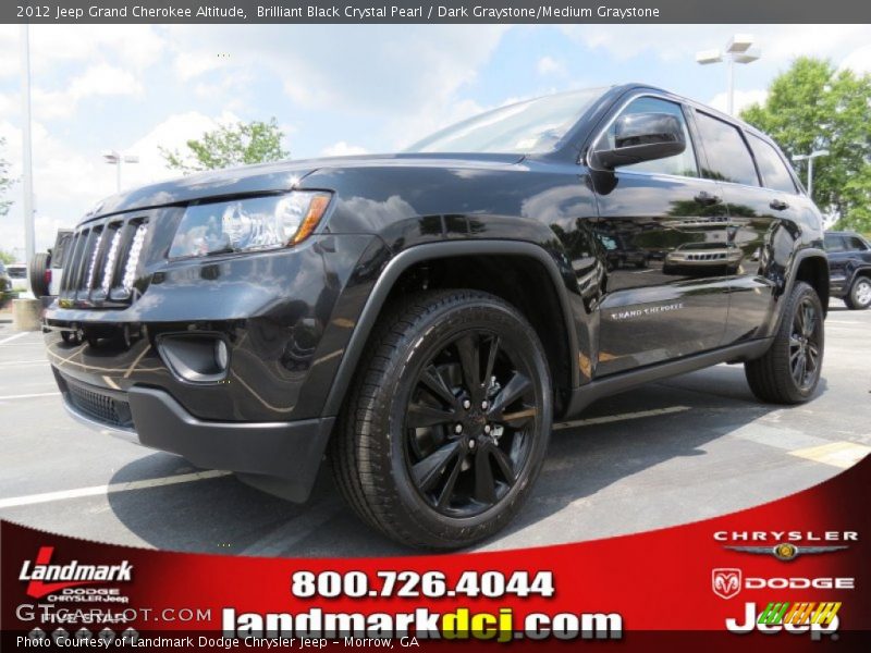 Brilliant Black Crystal Pearl / Dark Graystone/Medium Graystone 2012 Jeep Grand Cherokee Altitude