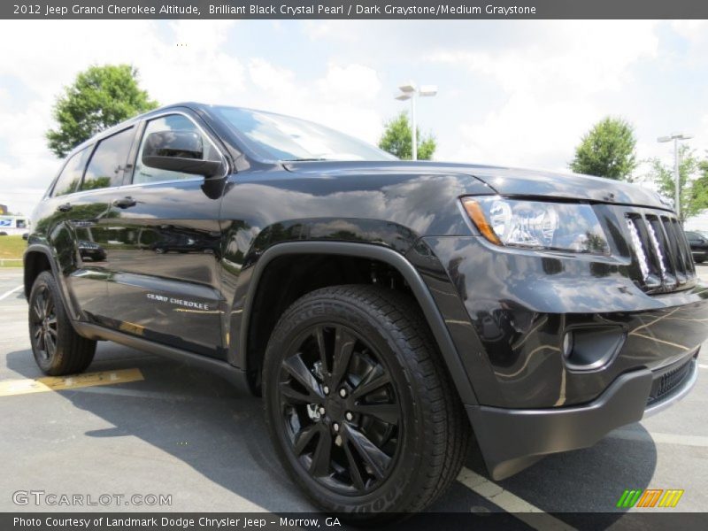 Brilliant Black Crystal Pearl / Dark Graystone/Medium Graystone 2012 Jeep Grand Cherokee Altitude