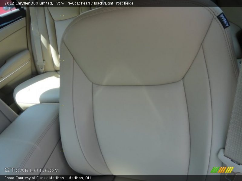 Ivory Tri-Coat Pearl / Black/Light Frost Beige 2012 Chrysler 300 Limited