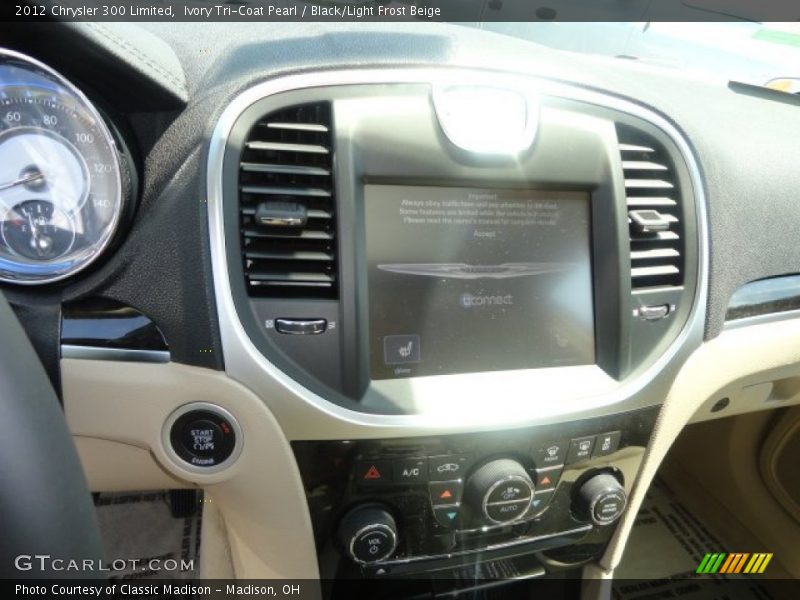 Ivory Tri-Coat Pearl / Black/Light Frost Beige 2012 Chrysler 300 Limited