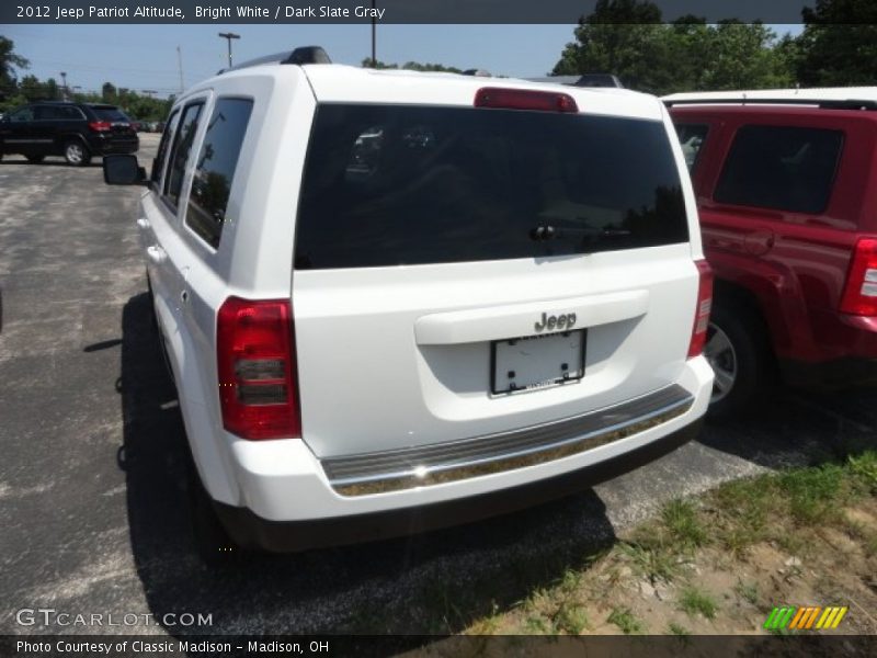 Bright White / Dark Slate Gray 2012 Jeep Patriot Altitude