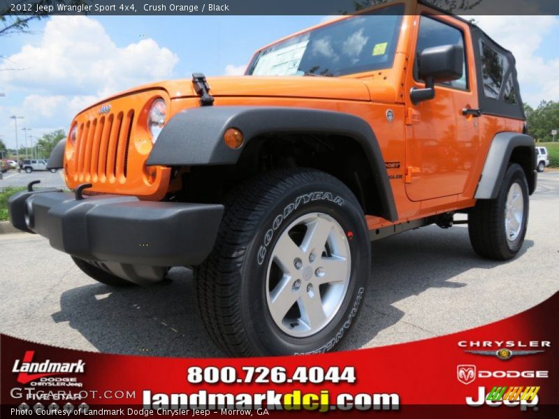 Crush Orange / Black 2012 Jeep Wrangler Sport 4x4