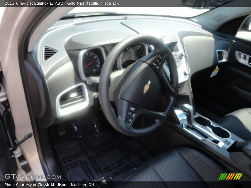 Gold Mist Metallic / Jet Black 2012 Chevrolet Equinox LS AWD