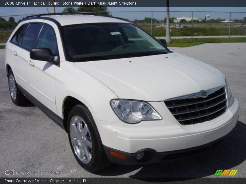 Stone White / Dark Khaki/Light Graystone 2008 Chrysler Pacifica Touring