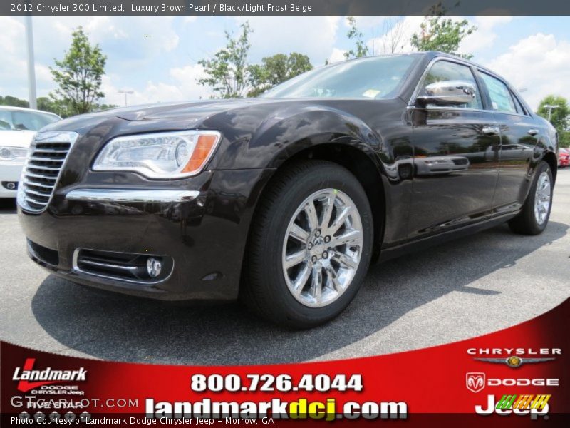 Luxury Brown Pearl / Black/Light Frost Beige 2012 Chrysler 300 Limited