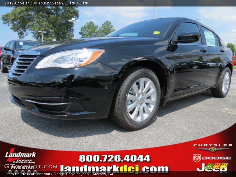 Black / Black 2012 Chrysler 200 Touring Sedan