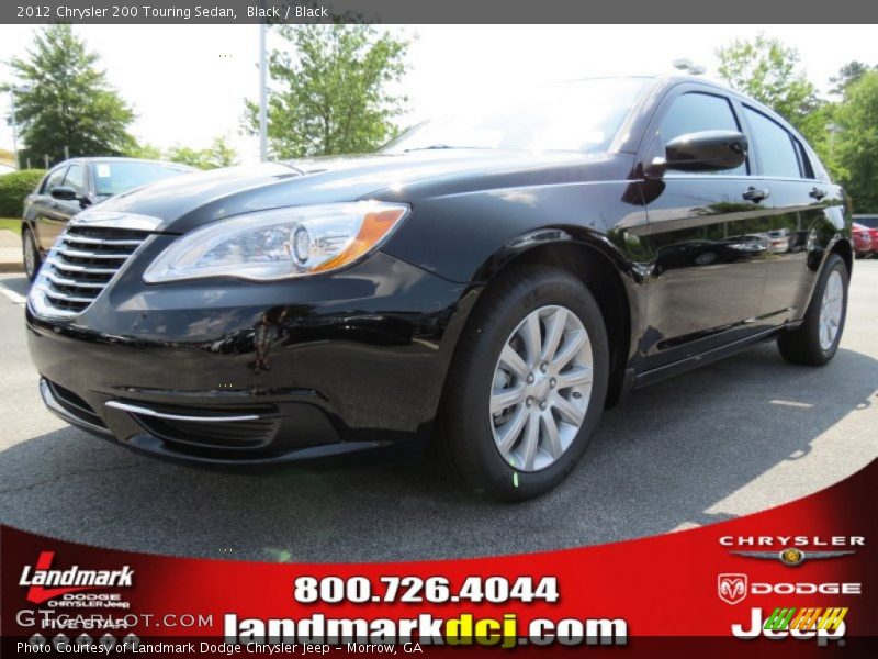 Black / Black 2012 Chrysler 200 Touring Sedan