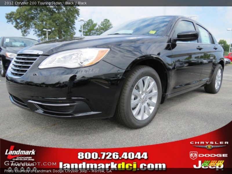 Black / Black 2012 Chrysler 200 Touring Sedan
