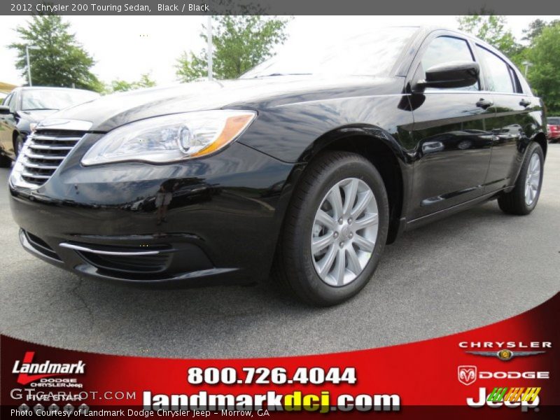 Black / Black 2012 Chrysler 200 Touring Sedan
