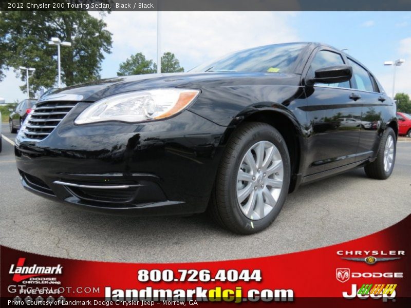 Black / Black 2012 Chrysler 200 Touring Sedan