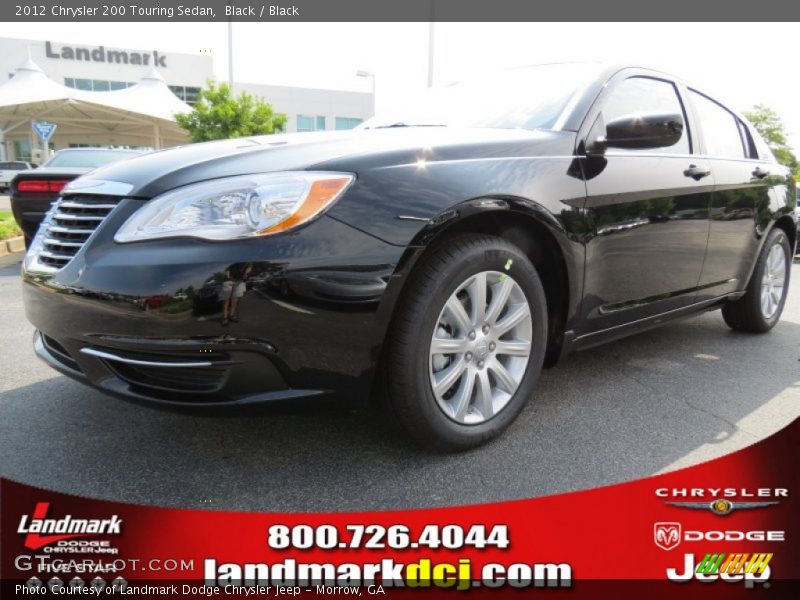 Black / Black 2012 Chrysler 200 Touring Sedan