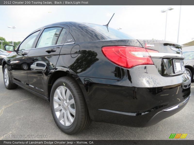 Black / Black/Light Frost 2012 Chrysler 200 Touring Sedan