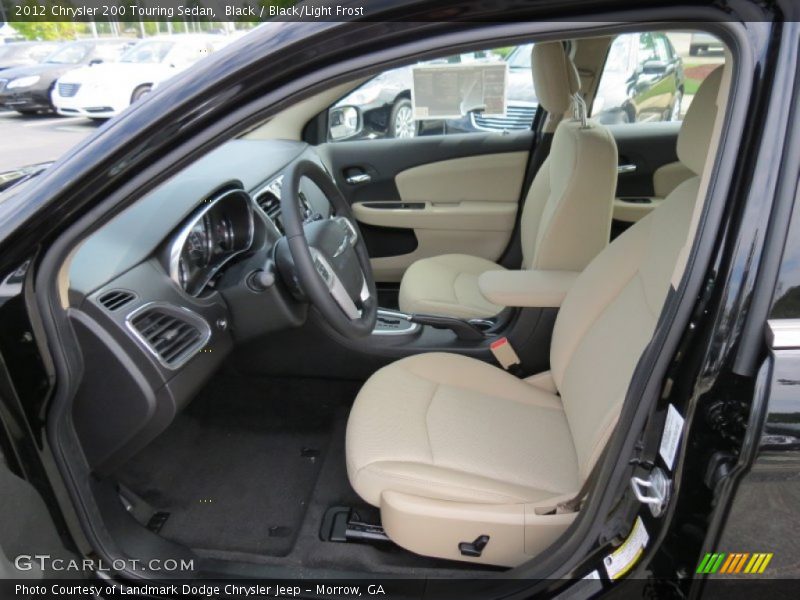 Black / Black/Light Frost 2012 Chrysler 200 Touring Sedan