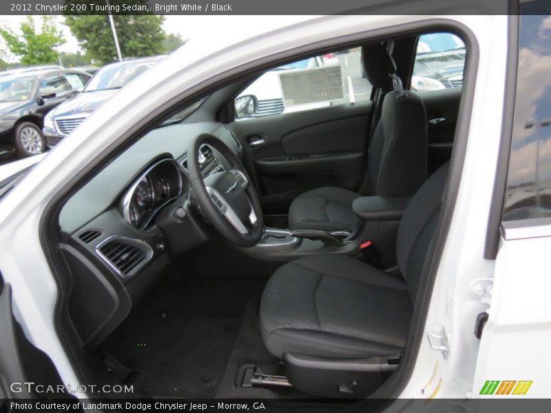 Bright White / Black 2012 Chrysler 200 Touring Sedan