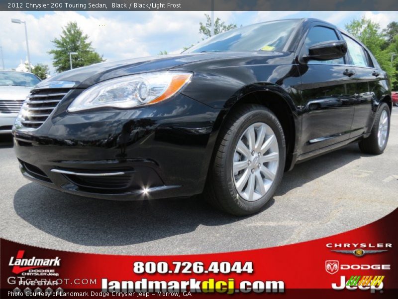 Black / Black/Light Frost 2012 Chrysler 200 Touring Sedan