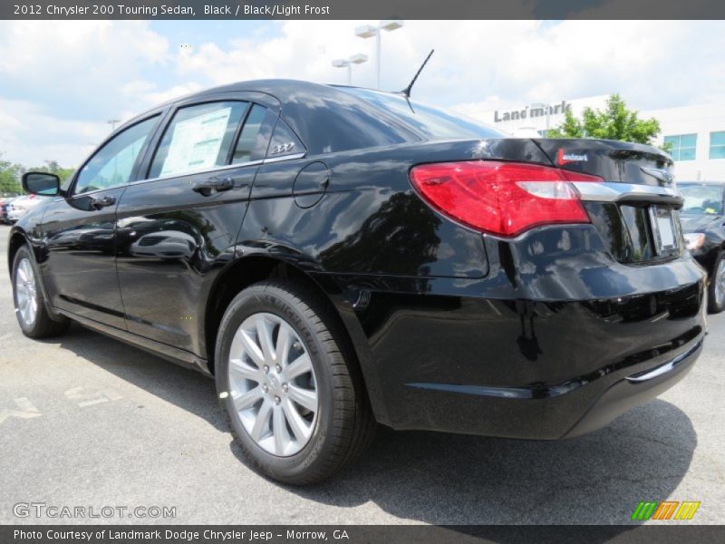 Black / Black/Light Frost 2012 Chrysler 200 Touring Sedan